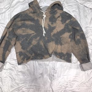 Bleached crop top sweatshirt